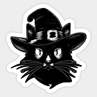 Witch Cat Sticker